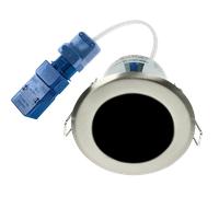 Ovia OVGU715SC FlameGuard 240V GU10 Fire-Rated IP20 Fixed Downlight Satin Chrome