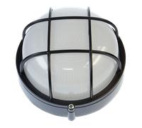 Ovia OVOL415BK Barra 240V E27 IP54 Round Bulkhead W/Guard Black