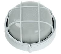 Ovia OVOL415WH Barra 240V E27 IP54 Round Bulkhead W/Guard White