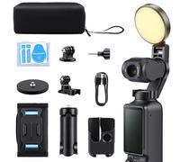 Ovicee Accessories Kit for Osmo Pocket 3, Included Mini Tripod, Fill Light, Magnetic Base, Backpack Clip, Screen and Lens Protector, Camera Frame Case, Portable Storage Bag and Others