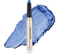 Oviqerki Eyeshadow Pencil, 18 Bright Colors Highlighter Waterproof Eye Makeup with Eye-Catching Colors (Blue Me 16# Midnight Blue Shiny)