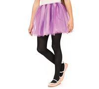 OVISSA Ballet Tights for Girls - School Uniform Dancing Sport 50 DEN With Microfibre - Strong Footed Soft Kids Tights 3-4 Years, Black