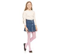 OVISSA Classic Girl's Tights - Soft Cotton Blend, Opaque, Everyday & Occasion Wear - Comfortable & Durable Kids Tights for School, Events, Casual Outfits Baby Pink