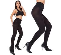OVISSA Ladies 380 Denier Black Corrective Tights Women Microfiber Thighs and HIPS Shaping Pantyhose Thermal Warm Fleece Opaque Hosiery Anti-Cellulite Action Slimming Effect S-M SE788