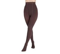 OVISSA Women Tights with Slightly Insulated Fleece Full-Length Coverage Ultimate Warmth - Perfect for Embracing Winter's Chill During Yoga Running Skiing Tights Adventures, S-XL Brown