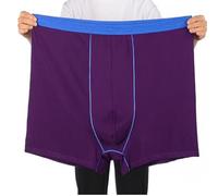 OVLAJ Mens Boxers 2Pcs Cotton Big Size Underpants Mens Boxer Briefs Plus Size Large Size Shorts Breathable Cotton Underwear 10Xl-Purple,13Xl Fit 180-200Kg