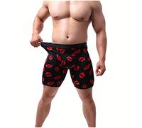 OVLAJ Mens Boxers 2Pcs Long Leg Shorts Boxer Mens Underwear Men Panties Men Underpants Boxershorts Ice Silk Long Plus Size Boxer-Style H,5Xl