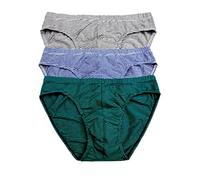 OVLAJ Underwear for man 3 Pack Mens Cotton Briefs Stripe Breathable Men Bodysuit S-Xxl-Group 3,L