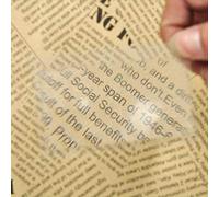 OVLIIYWZY 1 Piece 3 X Magnifier Magnification Magnifying Fresnel Lens 8.5 x 5.5cm Pocket Credit Card Size Transparent Magnifying Glass Marriage