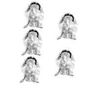 OVLIIYWZY 5pcs Head Accessories Day Party Decorative with Masquerade Decoration Dead Festival Flower of Skull Cloth Hair Hairband Prom Accessory Spider Band Gothic Women Carnival Veil