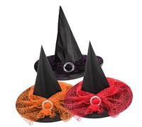 OVLIIYWZY 6 pcs Adult Cap Vintage Witch Costume Veil Cosplay Witches Accessory Women Wizard Hats Dress Decorations Hair Head Decorative Festive Up Festival Web Adults Vampire