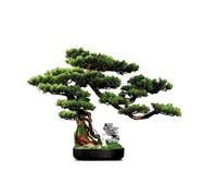 OVLIIYWZY Artificial bonsai tree Artificial Simulation Tree Bonsai Indoor Fake Plant Chinese Potted Artificial Stone Handmade Ceramic Portrait Desktop Decoration Artificial Trees