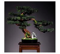 OVLIIYWZY Artificial bonsai tree Artificial Simulation Tree Bonsai Indoor Fake Plant Chinese Potted Artificial Stone Handmade Ceramic Portrait Desktop Decoration Artificial Trees