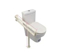 OVLIIYWZY Bath Wall Attachment Handrails Folding U-Type Toilet Armrests Shelf Stainless Steel Accessible Bathroom Anti-Static Anti- Safety Handrail Yellow-A 60X70cm
