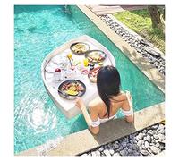 OVLIIYWZY Luxury Floating Serving Tray Pool Tray Table, Shape Luxury Floating Serving Tray Table and Bar, Durable Floating Breakfast Tray, Swimming Pool Parties Serving Drinks Floats Tray (C