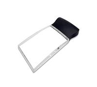 OVLIIYWZY Magnifier Handheld 2X Large Rectangular Reading Magnifying Glass 3 LED Light 57 x 93mm Rimless Distortion-Free Lens for Seniors, Low Vision, Books, Pages, Magazines, Newspapers Maps