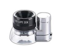 OVLIIYWZY Magnifier Jewellers Magnifying 6 LED Illuminated 20X Magnification Eye-Piece, Magnifying Loop Scope, Jeweler's Lupe Best for Jewellery, Diamonds, Gems, Coins, Engravings