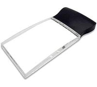 OVLIIYWZY Magnifier LED Light 2X Large Rectangular Handheld Magnifier Reading Magnifying Glass Rimless Distortion-Free Lens for Seniors Low Vision Portable Magnifying Glass Marriage