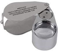 OVLIIYWZY Magnifiers Magnifier 40X Full Metal Illuminated Magnifying Glass Jewellers Lens Eye Loupe with LED and UV Light Marriage