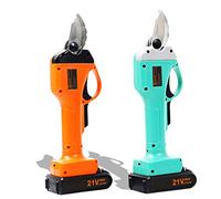 OVLIIYWZY Orchard Gardening Garden Electric Pruning Shears Multi-Purpose Fruit Tree Garden Pruning Machine Rechargeable Lithium Electric Pruning Pruners Comfortable Non-Slip Grip Orange/Gree
