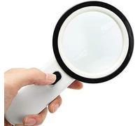 OVLIIYWZY Screen Magnifier Portable Hand-held Magnifying Glass to Read The Elderly HD 20x Optical Glass Lens Jewelry Appraisal Service Magnifier with LED Light Double The Comfort