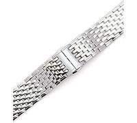 OVLIIYWZY Stainless Steel Watch Straps Universal Strap Width 12-20mm Rose Gold color-14mm