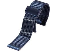 OVLIIYWZY Watch Strap Adjustable Stainless Steel Mesh Replacement Watch Band Breathable and Waterproof Universal Strap Width 18-22mm Silver color-21mm