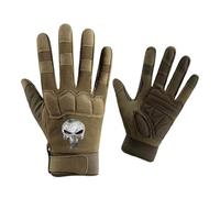 Ovlize Motorcycle Cycling Gloves Pun.ish-er, Bike Gloves Anti-Slip, Exercise Workout Gloves for Cycling Motorcycle Rowing, winter(Green,XL)