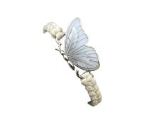 OVNMFH Enchanted Butterfly Knit Bracelet, Handmade Butterfly Macrame Bracelet, Adjustable Charm String Butterflys Bracelets Jewelry Gift for Women (White)