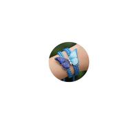 OVNMFH Enchanted Butterfly Knit Bracelet, Handmade Butterfly Macrame Bracelet, Adjustable Charm String Butterflys Bracelets Jewelry Gift for Women (Blue - A)