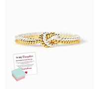 OVNMFH Mother & Daughter Bond Two Strand Knot Ring, Dual Color Interlocking Ring, Mother & Daughter Forever Linked Bond Knot Ring Jewelry Gifts for Women and Girls (6)