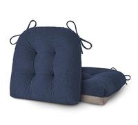 OVOV Seat Cushions for Dining Chairs Set of 2 46X42X8 cm Blue