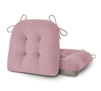OVOV Seat Cushions for Dining Chairs Set of 2 46X42X8 cm Light Pink