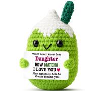 Ovrrcame Crochet Matcha Plush Daughter Gift, You'll Never Know How Matcha I Love You Funny from Mom Dad, Handmade Sentimental Gift Idea for Daughter, Stocking Stuffer
