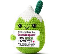 Ovrrcame Crochet Matcha Plush Granddaughter Gift, You'll Never Know How Matcha I Love You Funny from Grandparents, Handmade Sentimental Gift Idea for Granddaughter, Stocking Stuffer
