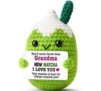 Ovrrcame Crochet Matcha Plush Grandma Gift, You'll Never Know How Matcha I Love You Funny from Grandkids, Handmade Sentimental Gift Idea for Grandma, Stocking Stuffer