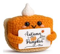 Ovrrcame Fall Decor Mini Pumpkin Pie Crochet Doll, Holiday Autumn Pumpkin Decor Handmade Plush, Autumn Home Decoration, Thanksgiving Table Decoration, Halloween, Christmas Decor, Stocking Stuffer