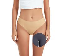 OVRUNS Seamless Thongs for Women No VPL Knickers High Waisted Invisible Underwear