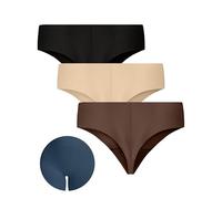 OVRUNS Seamless Thongs No VPL Knickers for Women Invisible No Show Pants Underwear Multipack 3