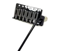 OVSAL 10.5mm Electric Guitar Bridge Vacuum Black 6 Point tremolo bridge Stainless Steel Saddles Plate Brass Block Electric Guitar Bridge 6 String Start Stratocaster