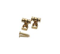 OVSAL 2 PCS Roller String Retainer Guitar Roller String Trees Roller String Guide for Tele Telecaster Start Stratocaster Electric Guitar Bass Gold