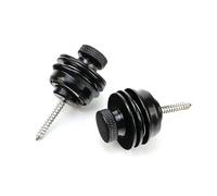 OVSAL Electric Guitar Bass Security Strap Locks Electroplated black Flated Head Easy Install and Quick Release Strap Lock for Fender Strat Tele Les Paul Classial Acoustic Electric guitars Bass 2 PCS