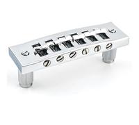 OVSAL Harmonica Tune-O-Matic Guitar Bridge, Solid Brass Electric Guitar Bridge - String Space 10.3mm,Guitar Repair & Upgrade Accessories for Most Les Paul SG Style Guitars with M8 Studs Chrome