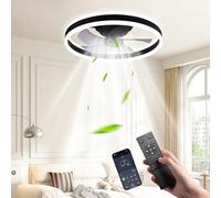 Ovshnrr Ceiling Fans with Lights, 19.7in/50cm Reversible Fan Remote & APP Control Quiet Dimmable Small Ceiling Fan Light 6 Speeds Modern Ceiling Fans with Lights for Livingroom Diningroom Bedroom