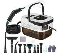 Ovshnrr Handheld Steam Cleaner, 2500W Steamer Cleaning with 4 Bar Pressure & 221°F High Temp, 1600ml Large Tank for 40 Min Runtime, 3 Adjustable Steam Levels for Home Kitchen Car Upholstery