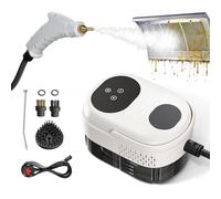 Ovshnrr Steam Cleaner 2500W, Handheld Steam Cleaner mit 3 Brush Heads for Kitchen,Handheld Portable Steam Cleaner for Home Use for Cleaning Upholstery, Bathroom, Grout and Tile, Car Detailing
