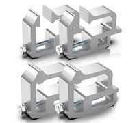 ovsor Truck Topper Camper Clamps - 4 Pack Sliver Truck Clamps and Mounting Canopy Clamps for Chevy Silverado Sierra 1500 2500 3500, Dodge Dakota Ram 1500 2500 3500, F150 F250 (4, Silvery)