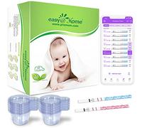 Ovulation & Pregnancy Test Strips Kit: Easy@Home 40 Ovulation Test Strips and 10 Pregnancy Tests, Precise Fertility Tracker OPK Powered by Premom Ovulation APP | 40LH + 10HCG + 50 Urine Cups