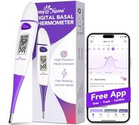 Ovulation Tracker Digital Basal Thermometer: Easy@Home BBT Thermometer for Fertility Tracking - Basal Body Thermometer for Accurate Temperature Monitoring with Premom App Purple DMT-3018