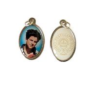 OVUNQUE PROTEGGIMI Carlo Acutis Medal - Devotional Medal - Eucharist Symbol Medal, S, Metal, Metal